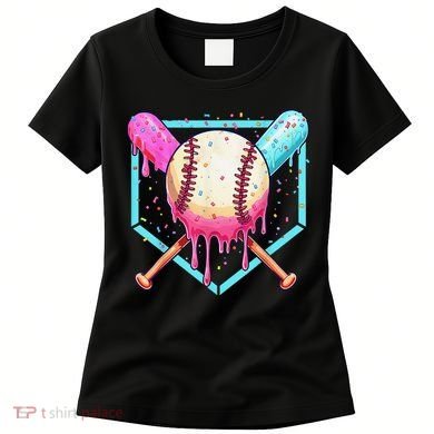 Baseball Cuteping Ice Cream Cute Baseball Season Gift Women's T-Shirt