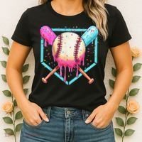 Baseball Cuteping Ice Cream Cute Baseball Season Gift Women's T-Shirt thumb 2