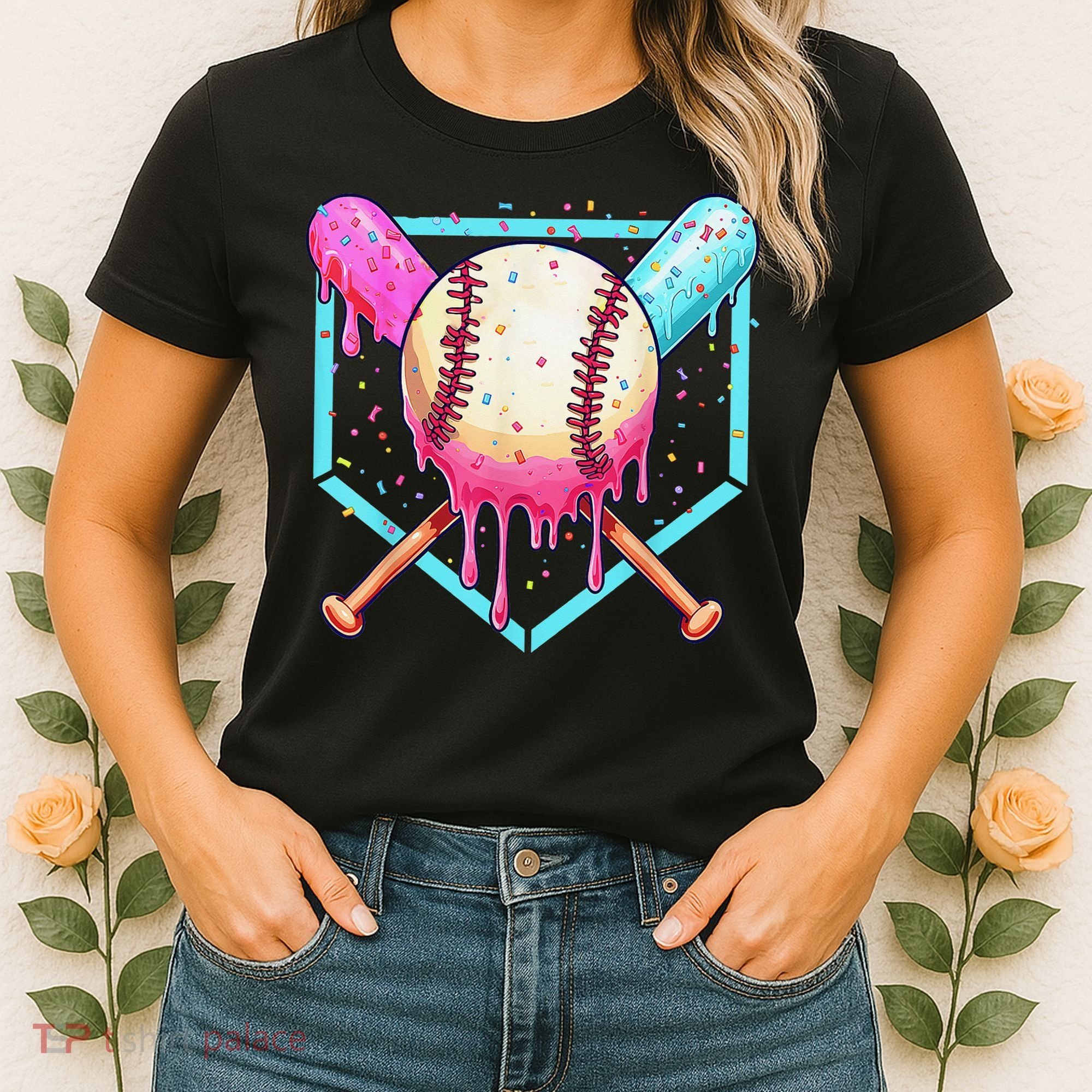 Baseball Cuteping Ice Cream Cute Baseball Season Gift Women's T-Shirt