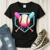 Baseball Cuteping Ice Cream Cute Baseball Season Gift Women's T-Shirt thumb 3