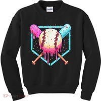 Baseball Cuteping Ice Cream Cute Baseball Season Gift Kids Sweatshirt thumb 0