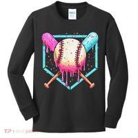 Baseball Cuteping Ice Cream Cute Baseball Season Gift Kids Long Sleeve Shirt thumb 0
