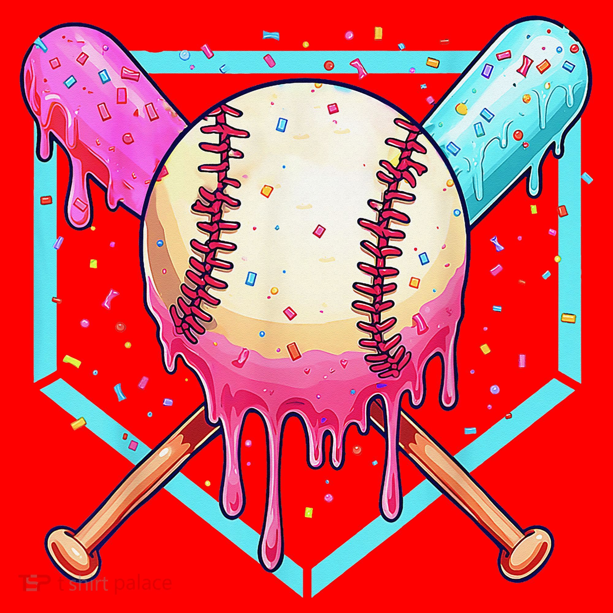 Baseball Cuteping Ice Cream Cute Baseball Season Gift Santa Hat