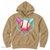 Baseball Cuteping Ice Cream Cute Baseball Season Gift Hoodie thumb 0