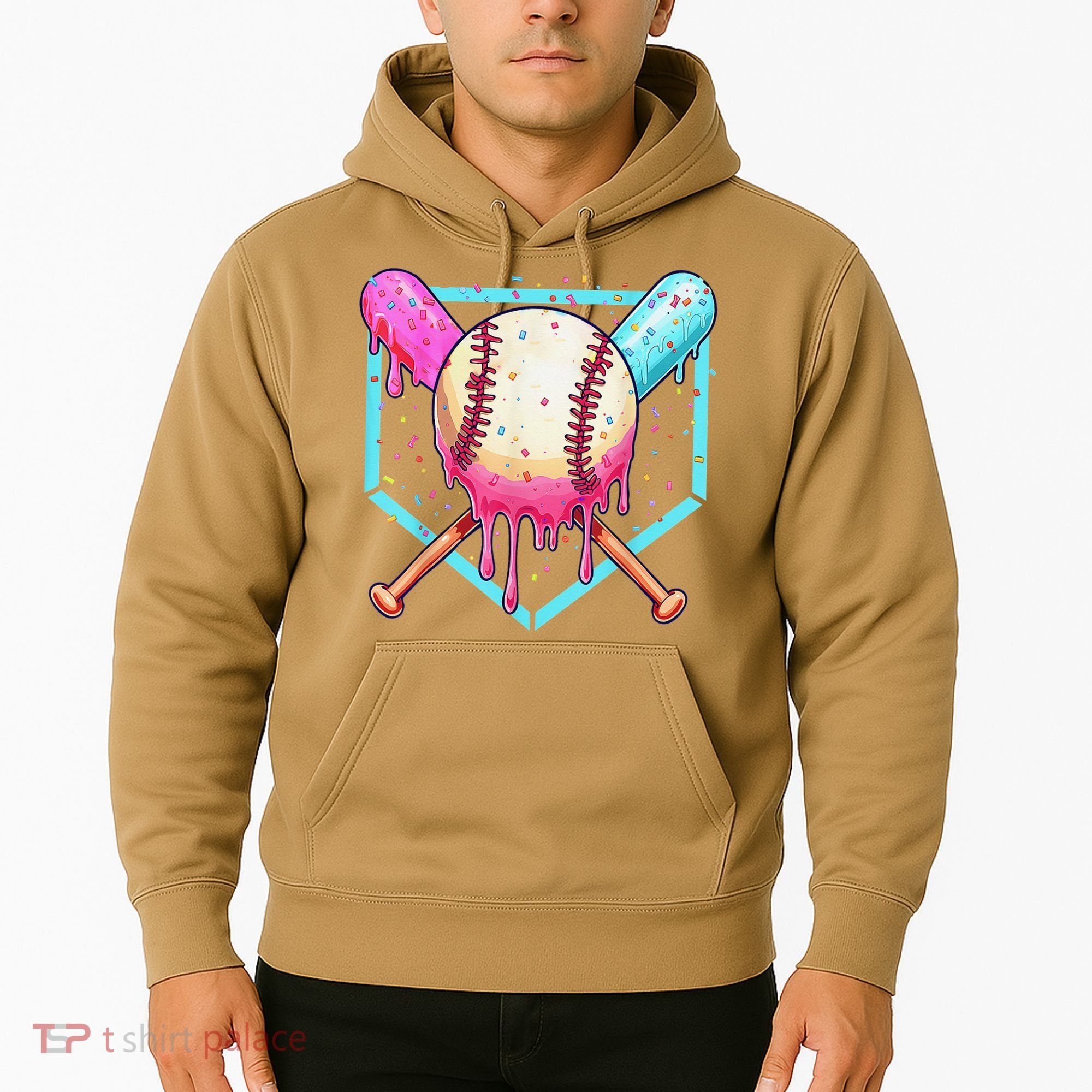 Baseball Cuteping Ice Cream Cute Baseball Season Gift Hoodie
