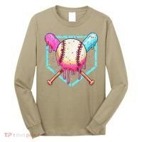 Baseball Cuteping Ice Cream Cute Baseball Season Gift Long Sleeve Shirt thumb 0