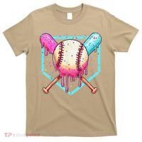 Baseball Cuteping Ice Cream Cute Baseball Season Gift T-Shirt thumb 0