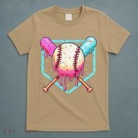 Baseball Cuteping Ice Cream Cute Baseball Season Gift T-Shirt thumb 5