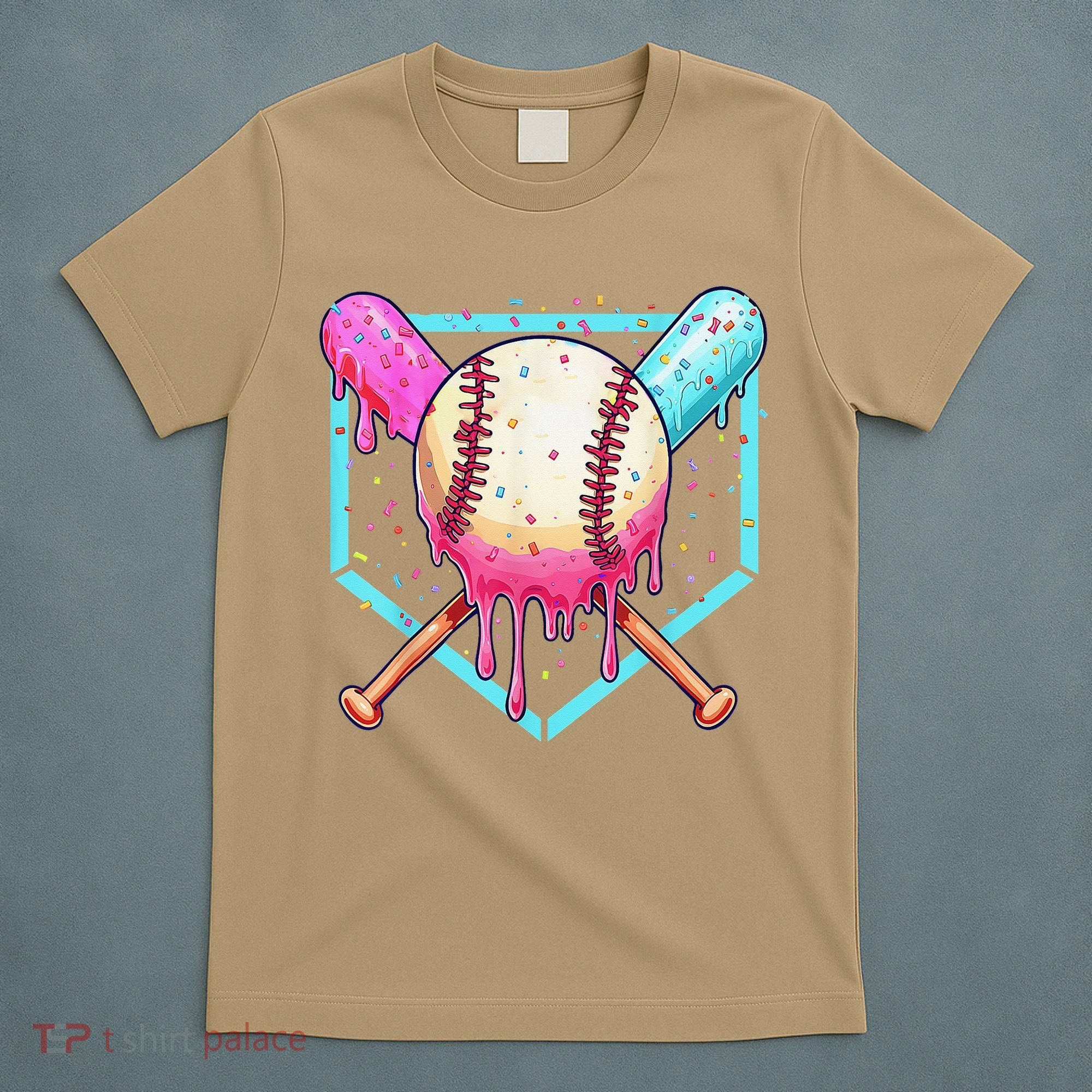 Baseball Cuteping Ice Cream Cute Baseball Season Gift T-Shirt