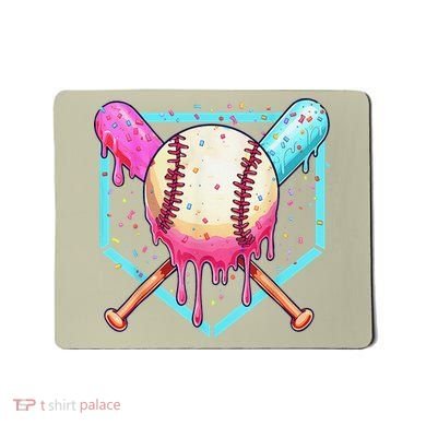 Baseball Cuteping Ice Cream Cute Baseball Season Gift Mousepad