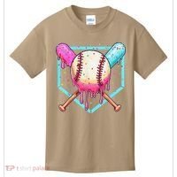 Baseball Cuteping Ice Cream Cute Baseball Season Gift Kids T-Shirt thumb 0