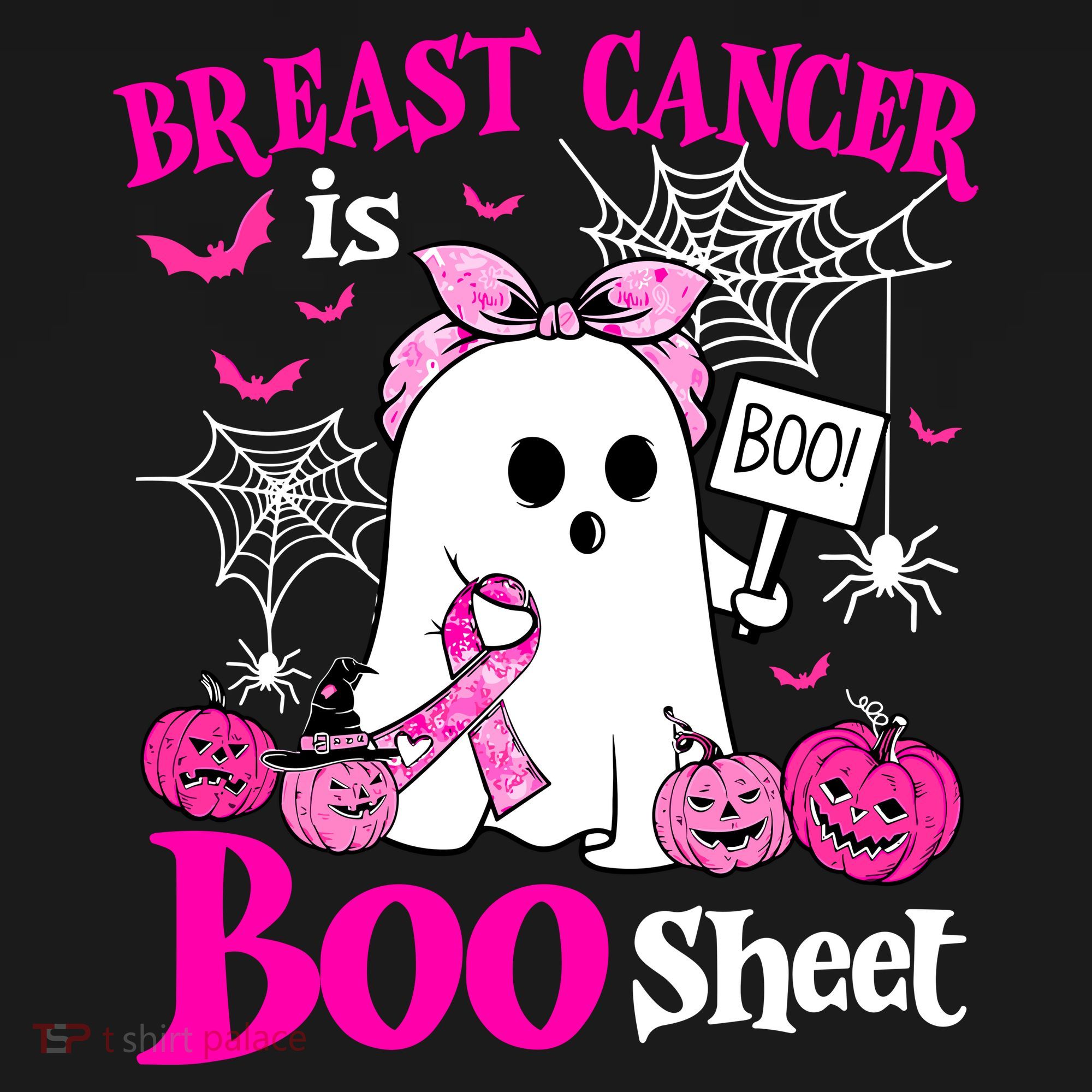 Breast Cancer Is Boo Sheet Halloween Breast Cancer Awareness Ornament