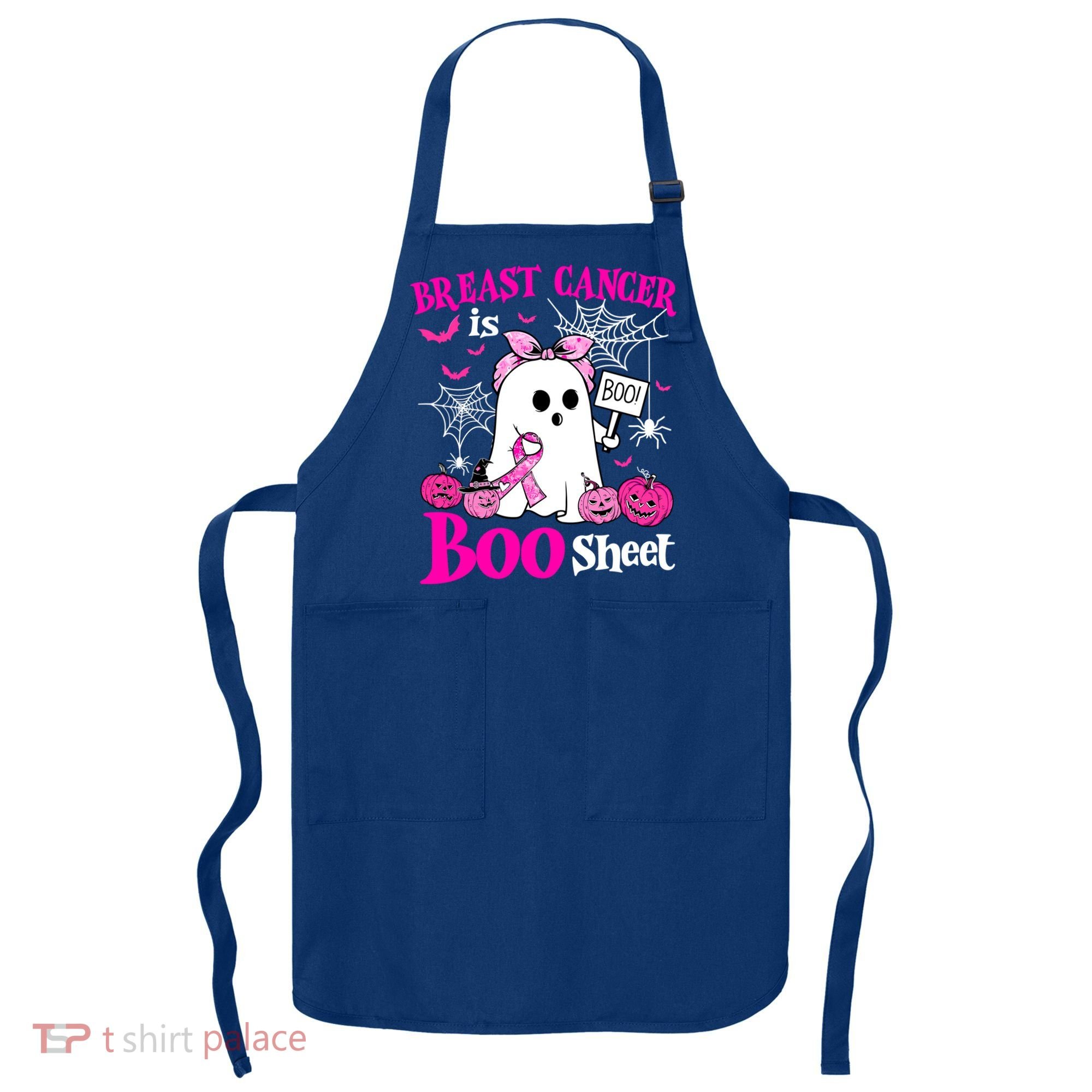 Breast Cancer Is Boo Sheet Halloween Breast Cancer Awareness Apron