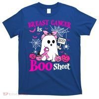 Breast Cancer Is Boo Sheet Halloween Breast Cancer Awareness T-Shirt thumb 0