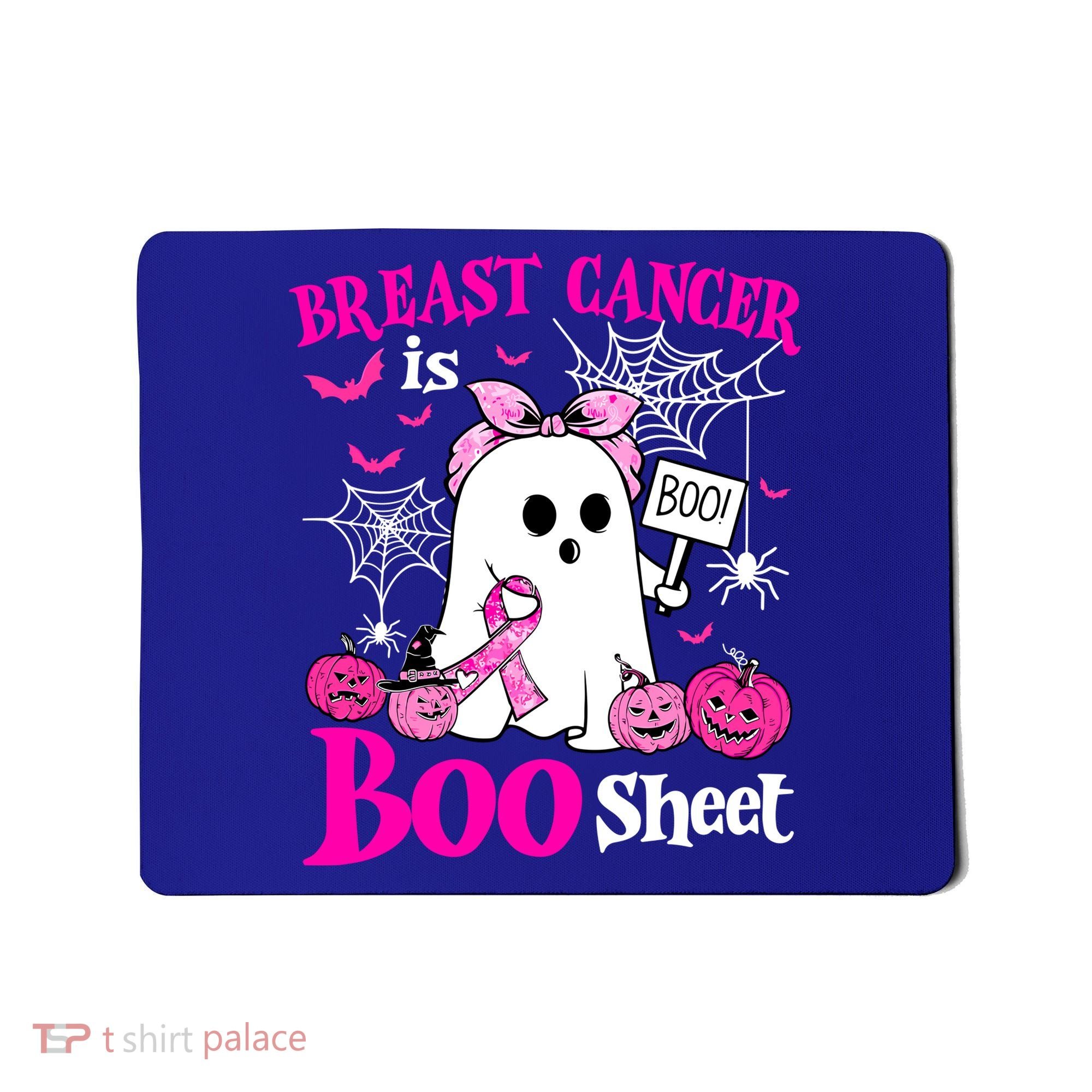 Breast Cancer Is Boo Sheet Halloween Breast Cancer Awareness Mousepad