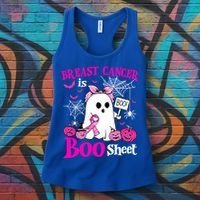 Breast Cancer Is Boo Sheet Halloween Breast Cancer Awareness Women's Tank Top thumb 3