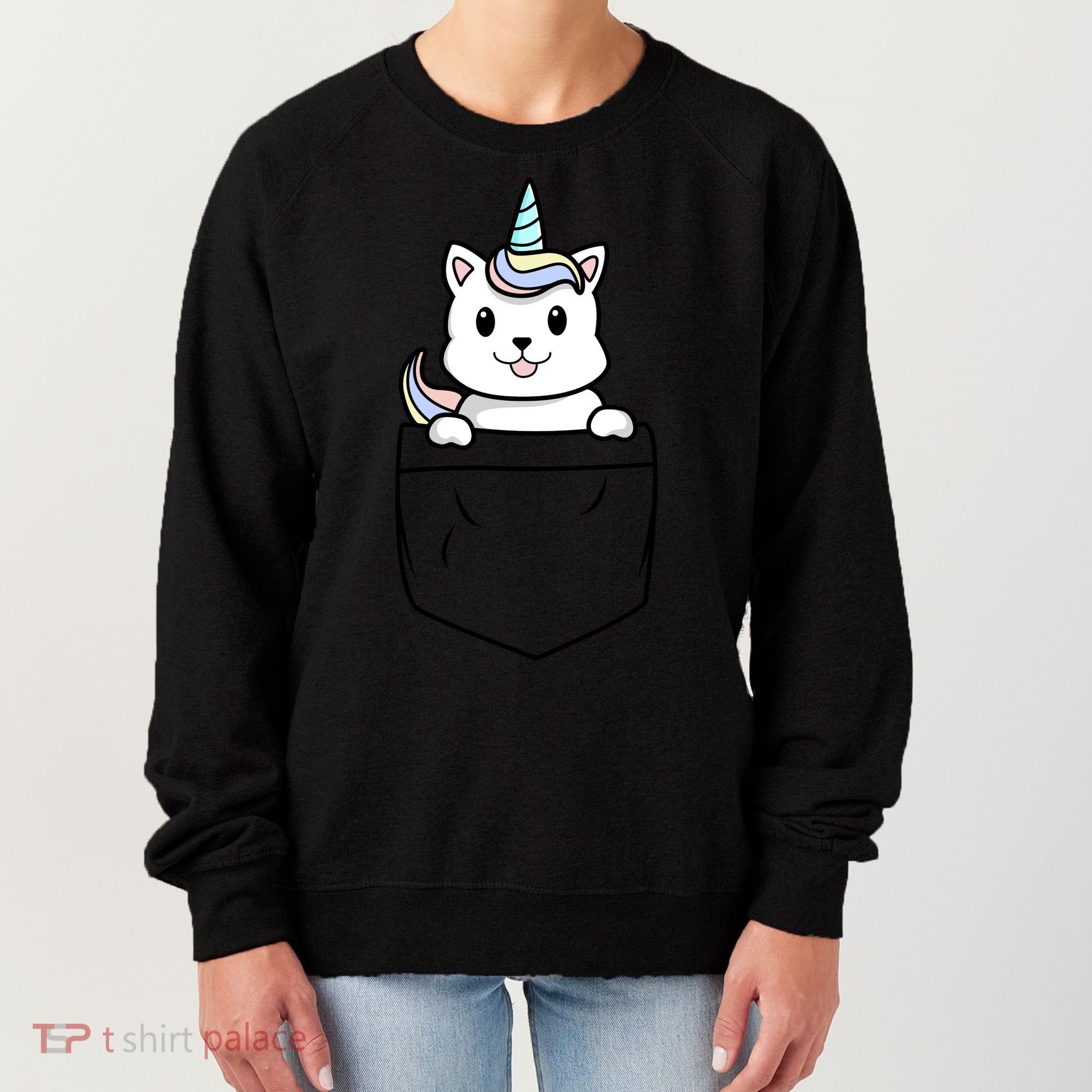 Baby Caticorn In Pocket Women's Sweatshirt