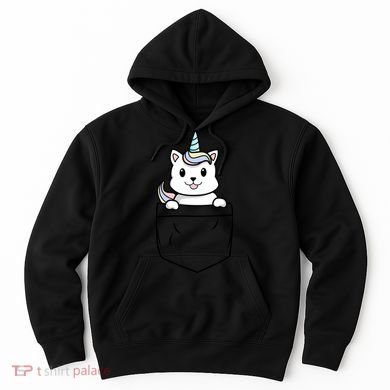 Baby Caticorn In Pocket Hoodie