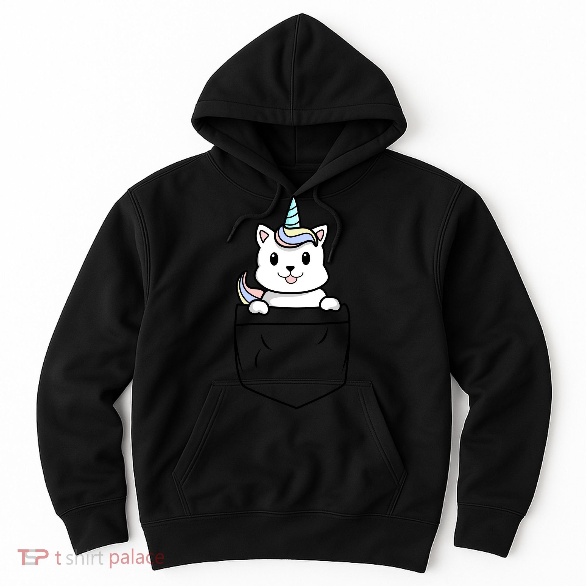 Baby Caticorn In Pocket Hoodie