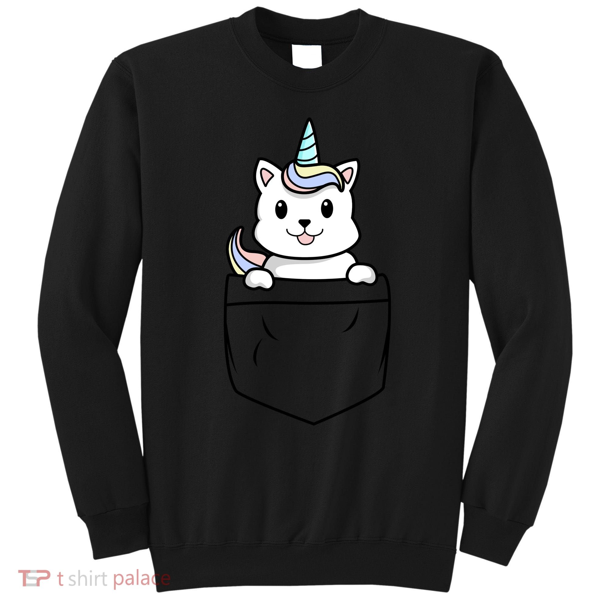 Baby Caticorn In Pocket Sweatshirt