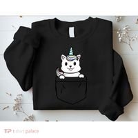 Baby Caticorn In Pocket Sweatshirt thumb 2