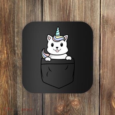 Baby Caticorn In Pocket Coaster