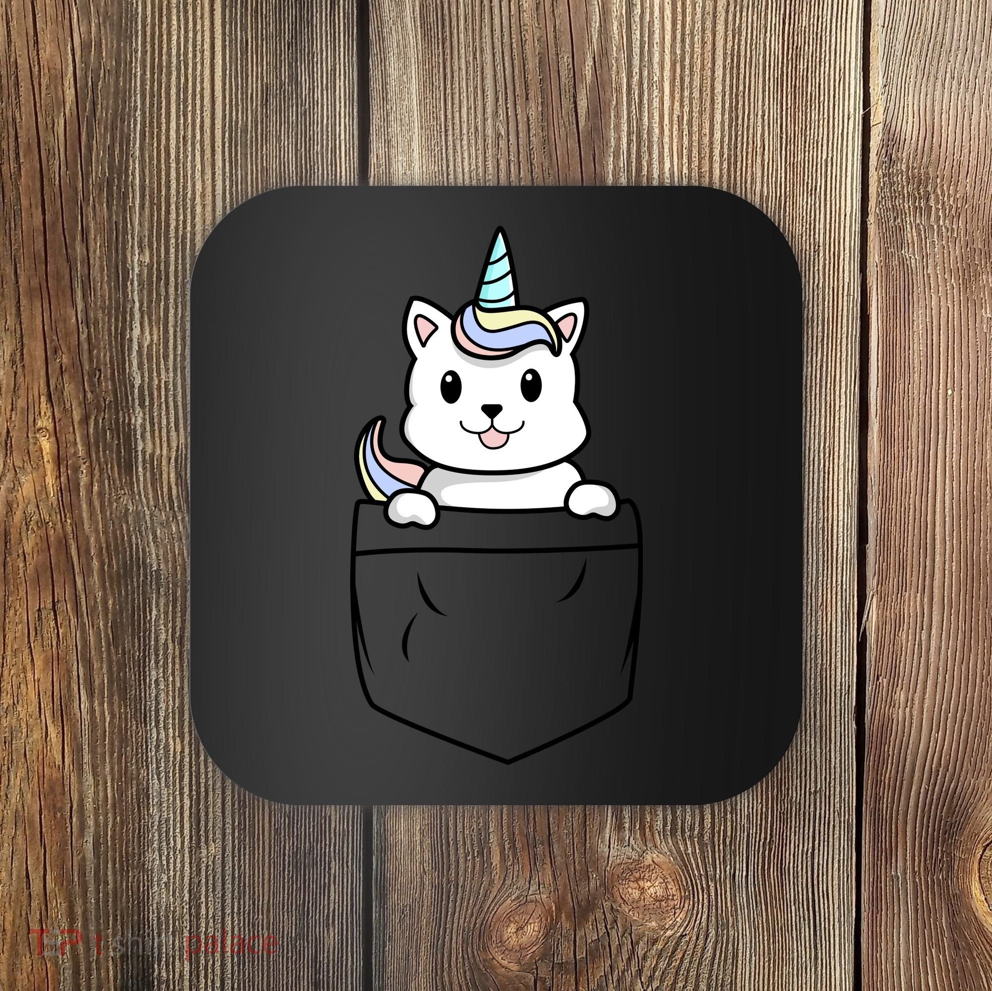 Baby Caticorn In Pocket Coaster