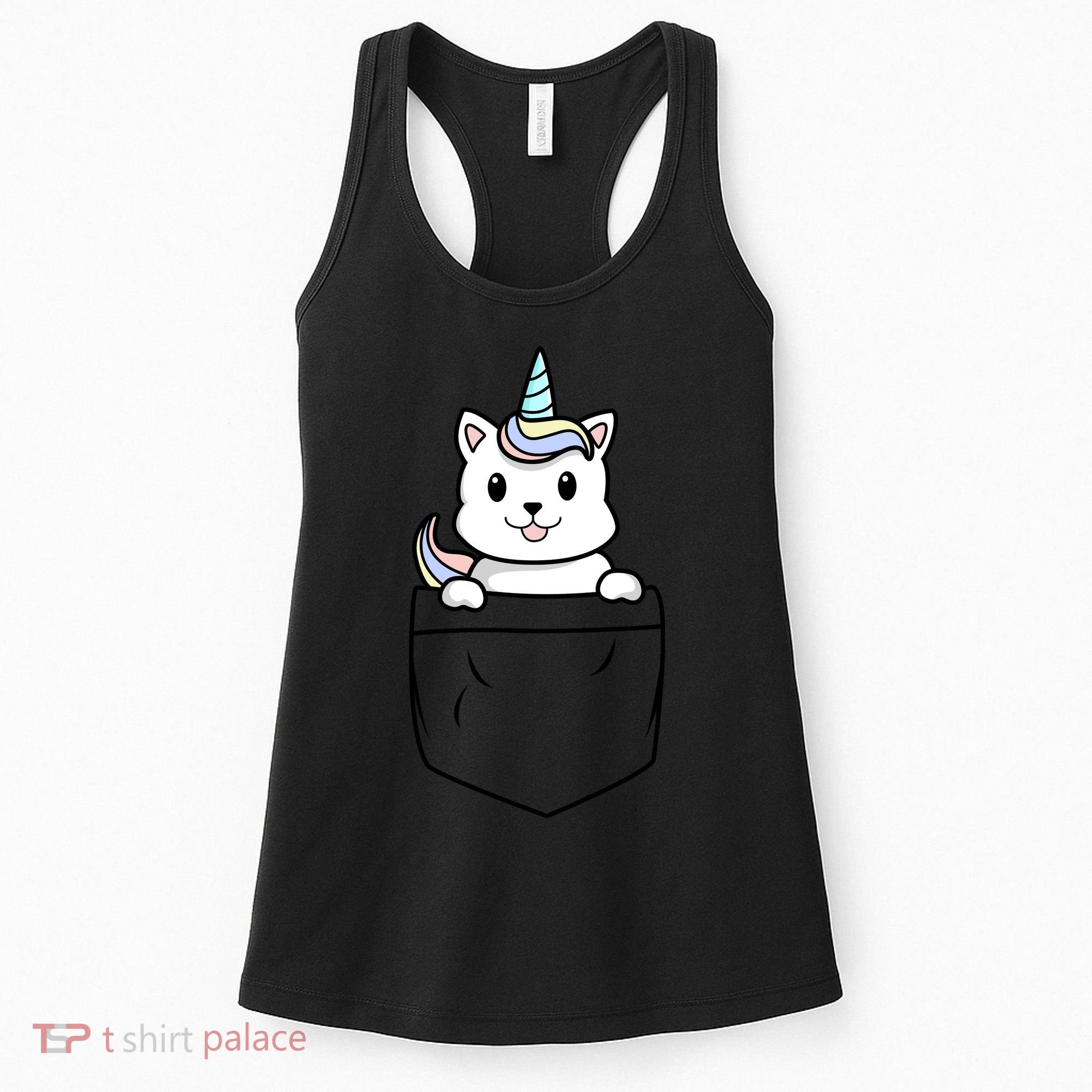 Baby Caticorn In Pocket Women's Tank Top