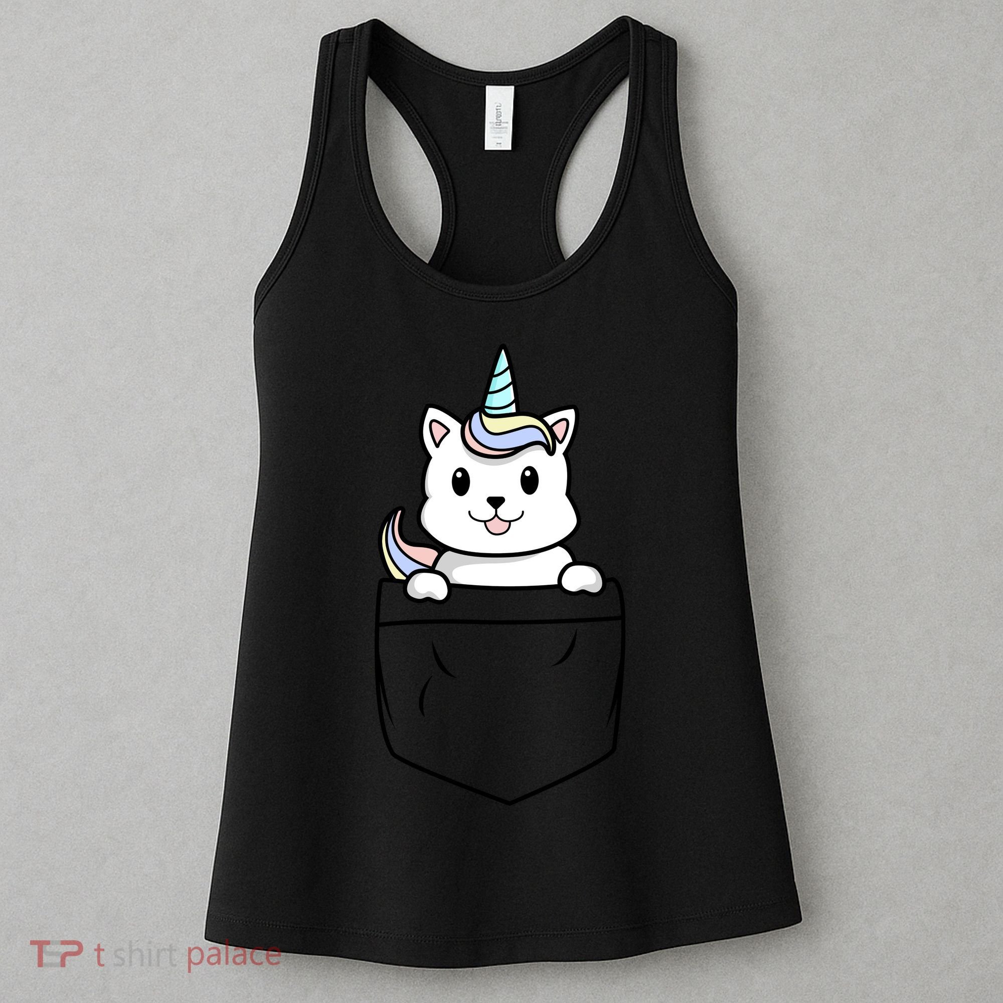 Baby Caticorn In Pocket Women's Tank Top