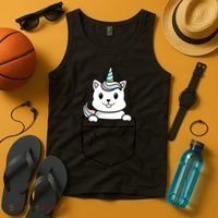 Baby Caticorn In Pocket Tank Top thumb 4
