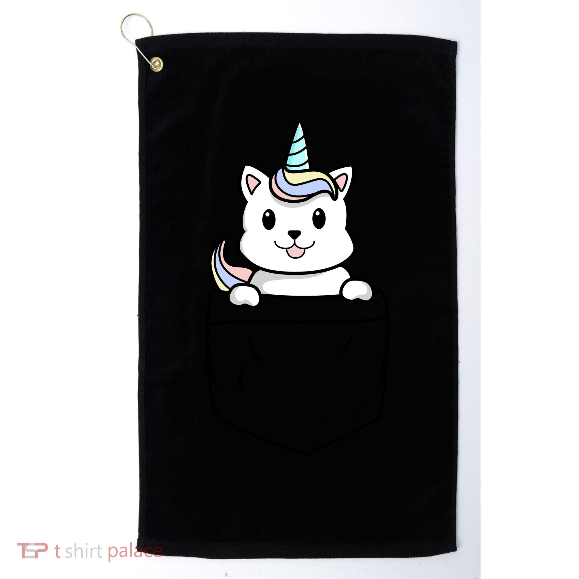 Baby Caticorn In Pocket Golf Towel