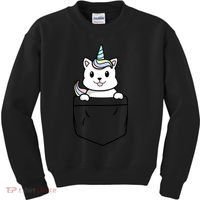 Baby Caticorn In Pocket Kids Sweatshirt thumb 0