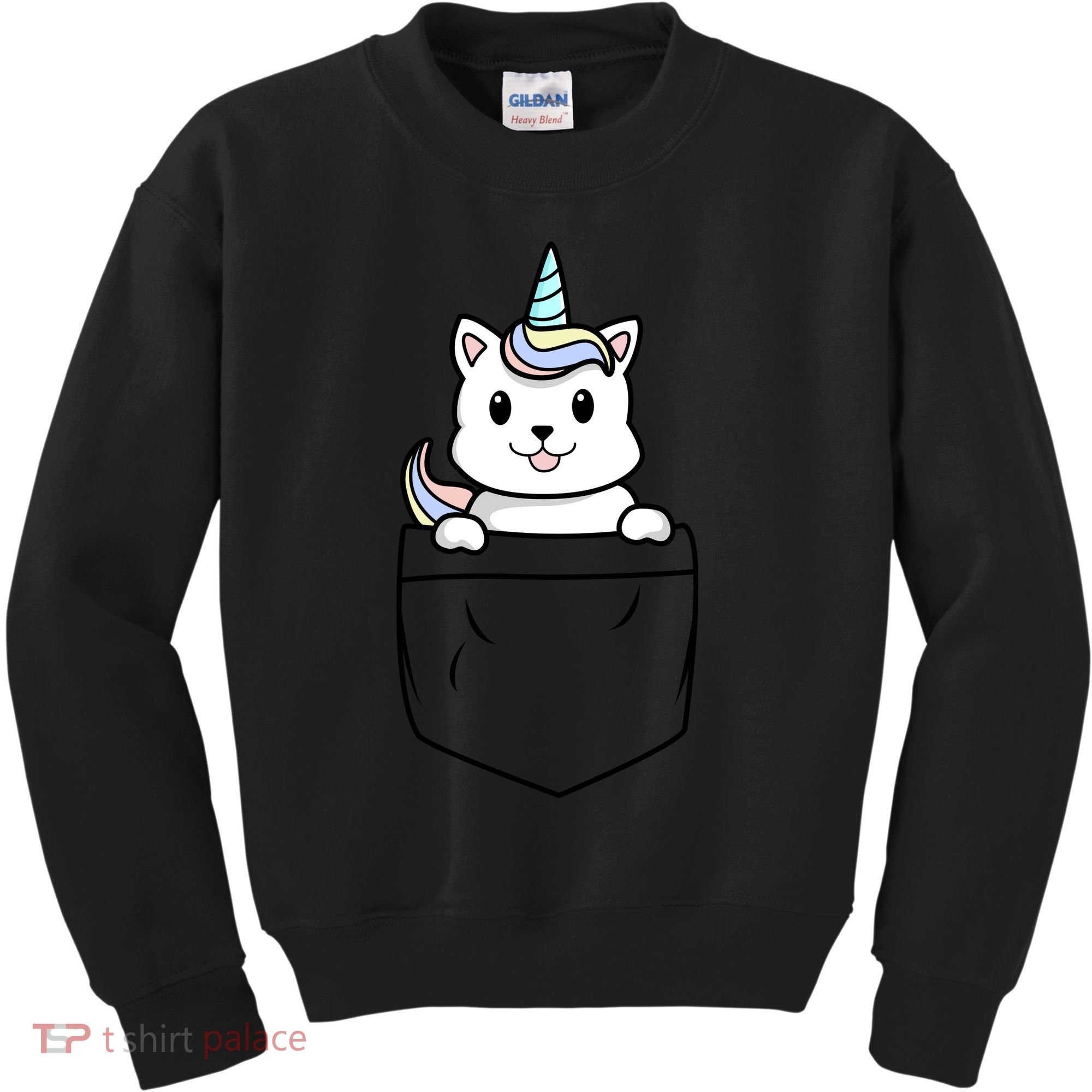 Baby Caticorn In Pocket Kids Sweatshirt