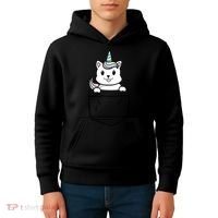 Baby Caticorn In Pocket Kids Hoodie thumb 4
