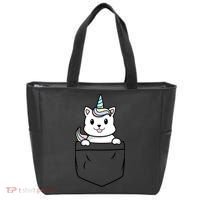 Baby Caticorn In Pocket Tote Bag thumb 0