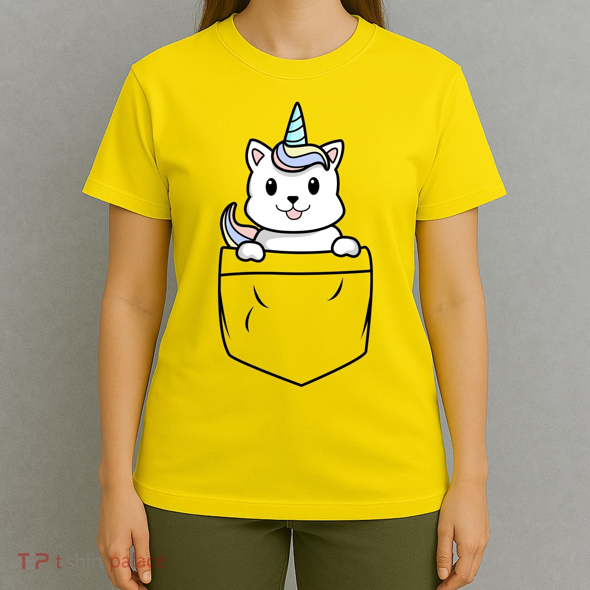 Baby Caticorn In Pocket T-Shirt