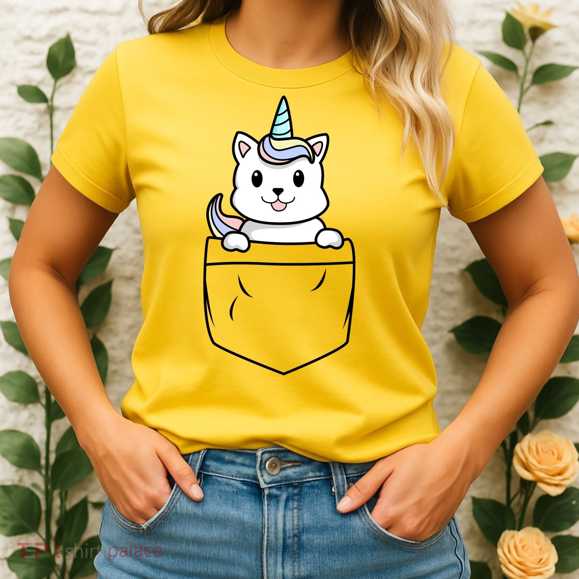 Baby Caticorn In Pocket Women's T-Shirt