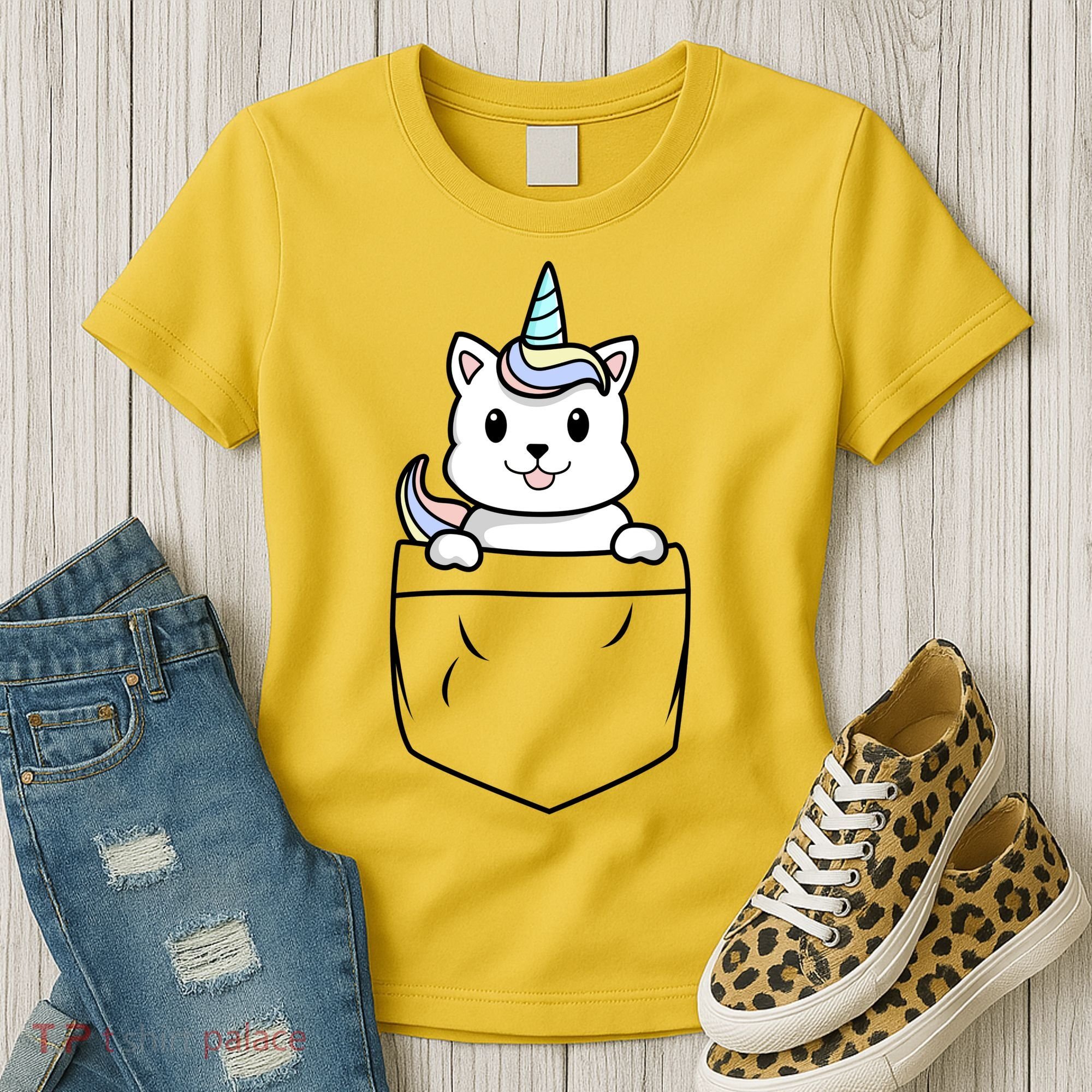 Baby Caticorn In Pocket Women's T-Shirt