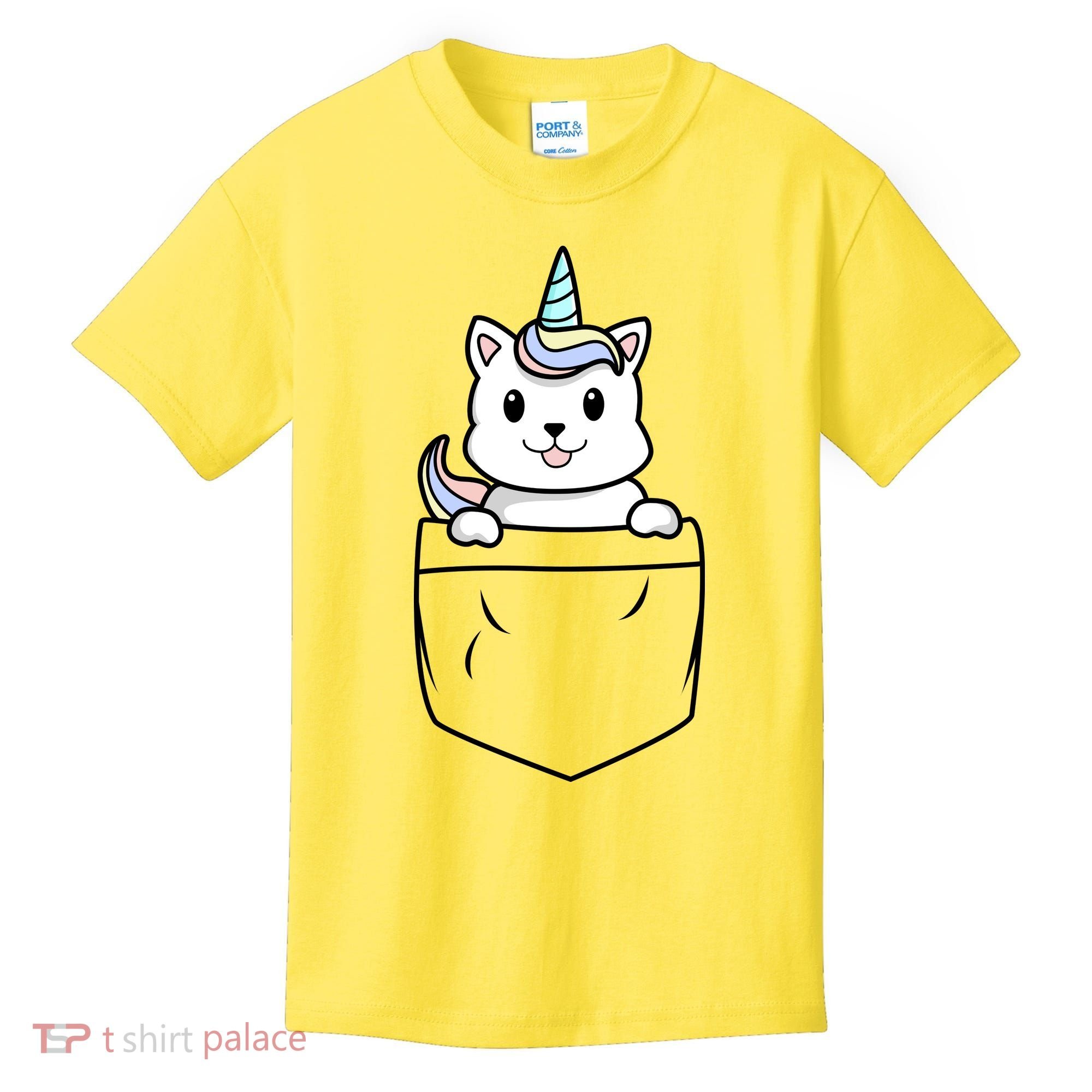 Baby Caticorn In Pocket Kids T-Shirt