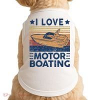 Boat Captain I Love Motorboating Motorboating Doggie Tank thumb 0