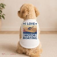 Boat Captain I Love Motorboating Motorboating Doggie Tank thumb 2