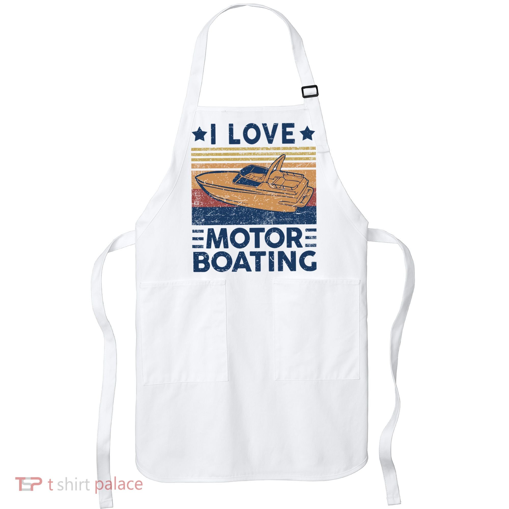 Boat Captain I Love Motorboating Motorboating Apron