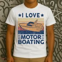 Boat Captain I Love Motorboating Motorboating T-Shirt thumb 3