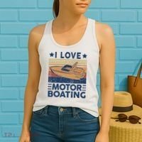 Boat Captain I Love Motorboating Motorboating Women's Tank Top thumb 2