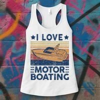 Boat Captain I Love Motorboating Motorboating Women's Tank Top thumb 3