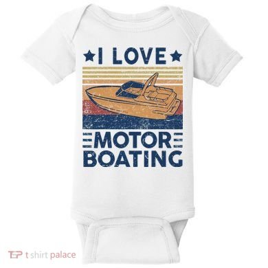 Boat Captain I Love Motorboating Motorboating Baby Bodysuit