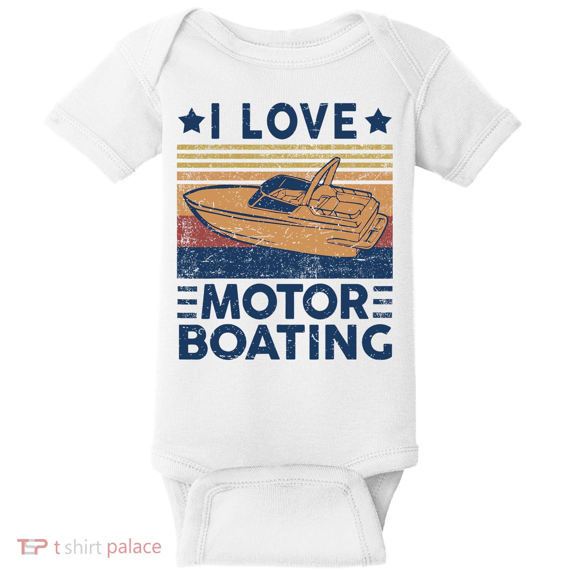 Boat Captain I Love Motorboating Motorboating Baby Bodysuit