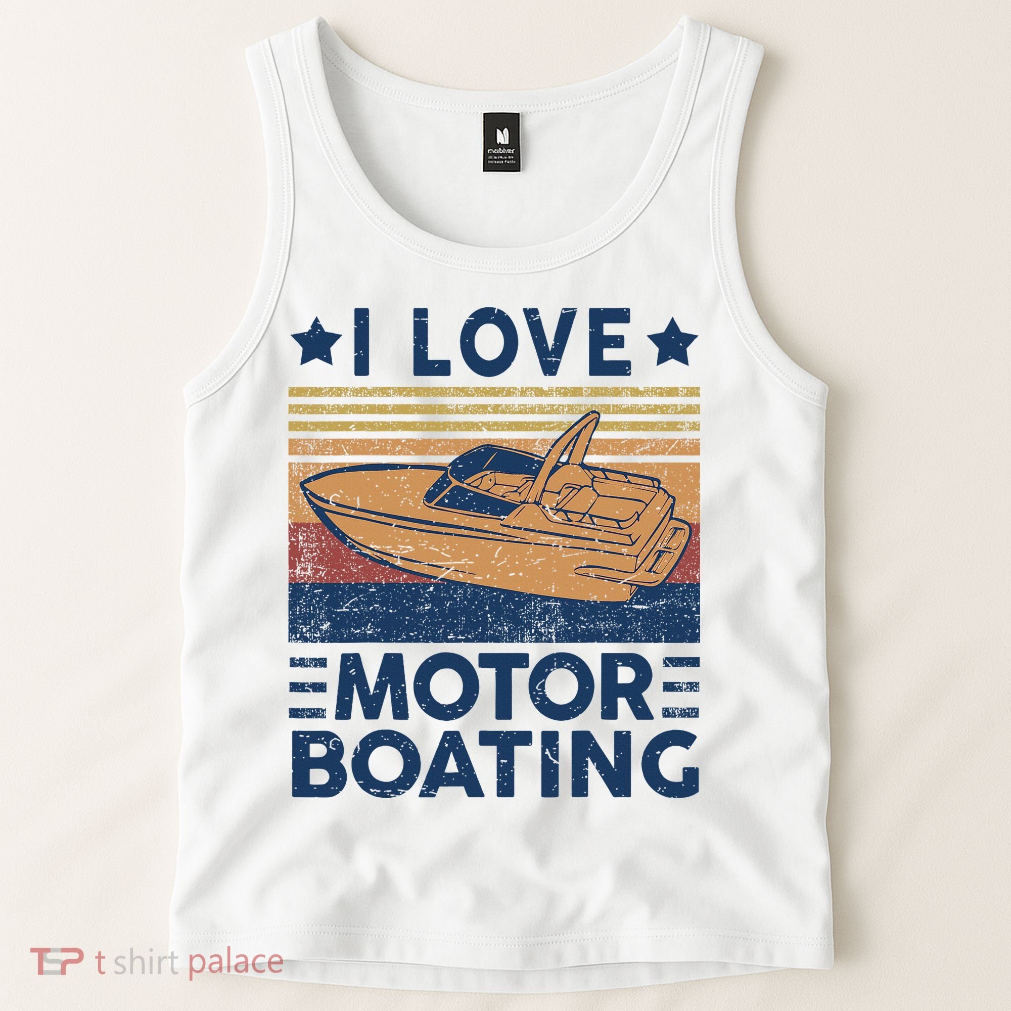 Boat Captain I Love Motorboating Motorboating Tank Top
