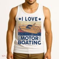 Boat Captain I Love Motorboating Motorboating Tank Top thumb 3