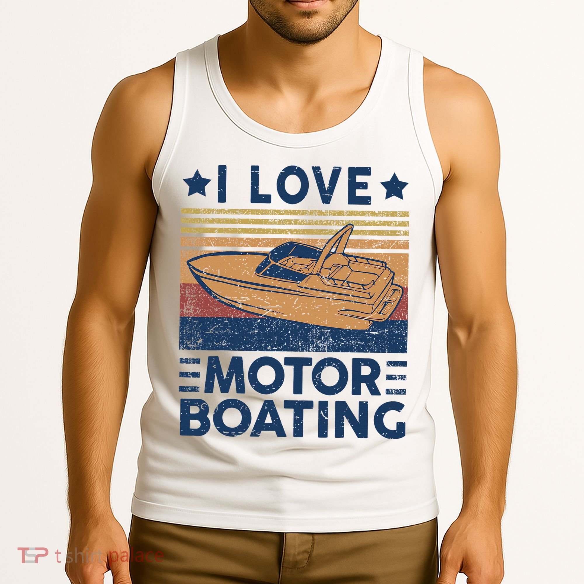 Boat Captain I Love Motorboating Motorboating Tank Top
